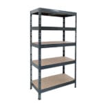 Метален стелаж с 5 рафта Ar shelving RIVET175, до 175 кг на рафт, 180x90x40 см