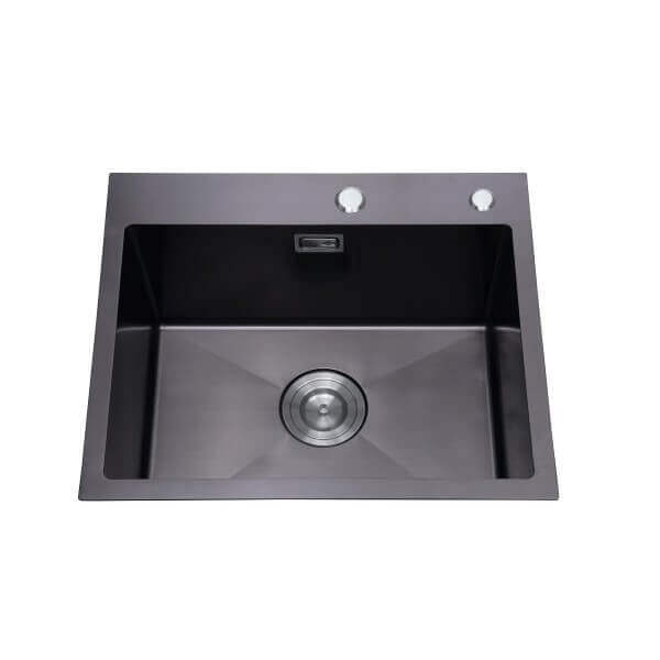 Мивка за кухня Алпака Cascada D5343HB, правоъгълна неръждаема стомана с черно покритие Мивка за кухня Алпака Cascada D5343HB, правоъгълна неръждаема стомана с черно покритие
