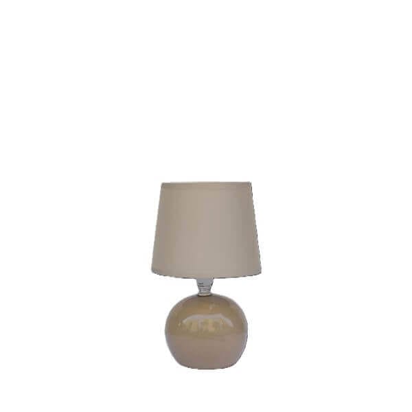 Настолна лампа Ziel Lighting LE 728 бежова, 25 см с порцеланова основа и бежов текстилен абажур, 25 см височина Настолна лампа Ziel Lighting LE 728 бежова, 25 см с порцеланова основа и бежов текстилен абажур, 25 см височина