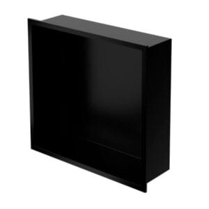 Неръждаема ниша Cascada Black 300x300x10 мм за баня и кухня, устойчива на влага, 300x300x10 мм
