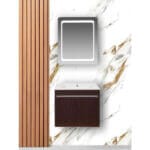 Огледало за баня с LED осветление Makena Лариса, 60x4x70 см, Бял