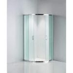 Овална душ кабина Cascada, плъзгащи врати и матирано стъкло, 85-90x85-90 см