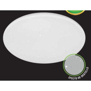 Плафониера Ziel Lighting Shiny Star LED, влагозащитена, 24W, ф 38 см, бяла с IP40, идеална за баня и влажни помещения