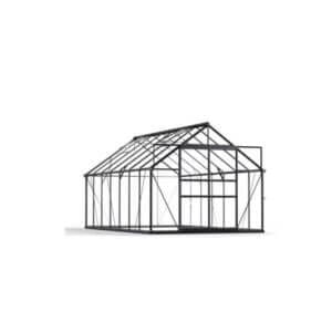 Поликарбонатна оранжерия с 4 прозореца и 2 плъзгащи врати, 607 х 305 х 245 см е идеална за отглеждане на растения в градината с отлична вентилация.