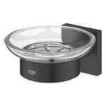 Поставка за сапун Grohe Start Cube, черна, стенно монтиране