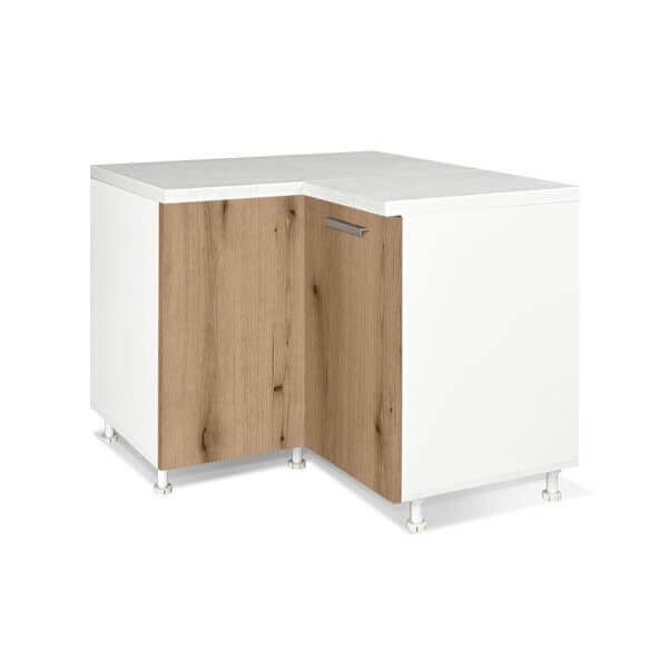 Ъглов шкаф Matis DU2K с чупеща врата, дъб Артисан, плавно затваряне и метални дръжки Ъглов шкаф Matis DU2K с чупеща врата, дъб Артисан, плавно затваряне и метални дръжки