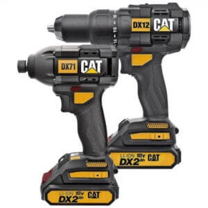 Акумулаторен гайковерт и бормашина Cat DX12K с гайковерт 18V и безчетков мотор бормашина, комплект акумулаторни инструменти