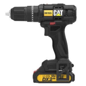 Акумулаторен винтоверт CAT DX155.1 18V с 2 батерии, LED светлина и променлива скорост за точна работа