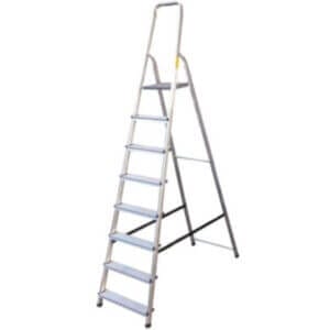 Алуминиева домакинска стълба 7+1 стъпала, лека и стабилна стълба с 8 стъпала за дома