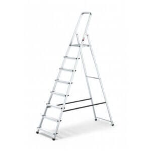 Алуминиева стълба MultiSystem 7+1 стъпала, лека едностранна стълба с 8 стъпала, EN131 стандарт