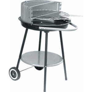 Барбекю на въглища Ziel Grill A-R18 с емайл, колела и скара 46 см за задушаване на скара на въглища