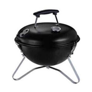 Барбекю Ziel Grill CG046, черно барбекю с капак и термометър за въглища, компактно и издръжливо