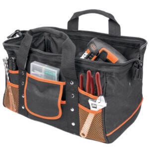 Чанта за инструменти WORX WA0076 оранжева с много джобове, практична и здрава инструментална чанта за работа