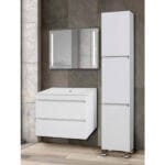 Долен шкаф за баня с мивка Макена Емили Бял - Модерна мебел за баня