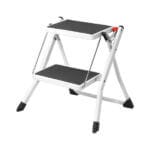 Домакинска метална степенка 2 стъпала, бяла