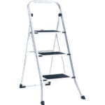 Домакинска метална стълба 3 стъпала бяла