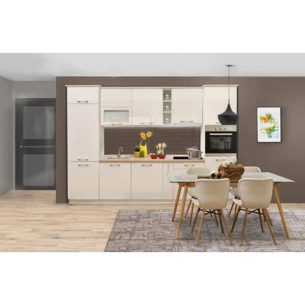 Горен шкаф Matis V60 1V, беж гланц, 60x31x72 см, 1 врата, 2 рафта Горен шкаф Matis V60 1V, беж гланц, 60x31x72 см, 1 врата, 2 рафта