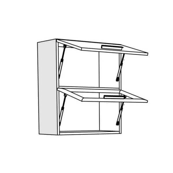 Горен шкаф Matis VH60 с врата и витрина, сив, 60x31x72 см Горен шкаф Matis VH60 с врата и витрина, сив, 60x31x72 см
