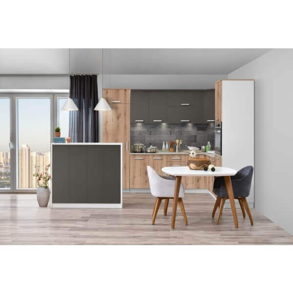 Горен шкаф Matis VH60 с врата и витрина, сив, 60x31x72 см Горен шкаф Matis VH60 с врата и витрина, сив, 60x31x72 см