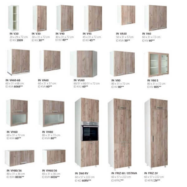 Горен шкаф Matis VH60 с врата и витрина, сив, 60x31x72 см Горен шкаф Matis VH60 с врата и витрина, сив, 60x31x72 см