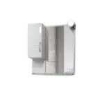 Горен шкаф за баня с огледало Makena Денвър, Бял