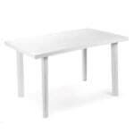 Градинска PVC правоъгълна маса Velo Bianco VEL036BI, бял, 125x75x72см