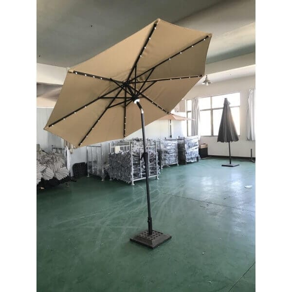 Градински чадър с осветление и говорител UMB-1902 / 270см Градински чадър с осветление и говорител UMB-1902 / 270см