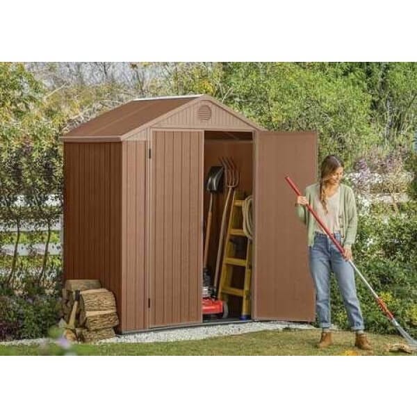 Градински навес барака Keter Darwin, кафяв, 221 x 121 x 190 см Градински навес барака Keter Darwin, кафяв, 221 x 121 x 190 см