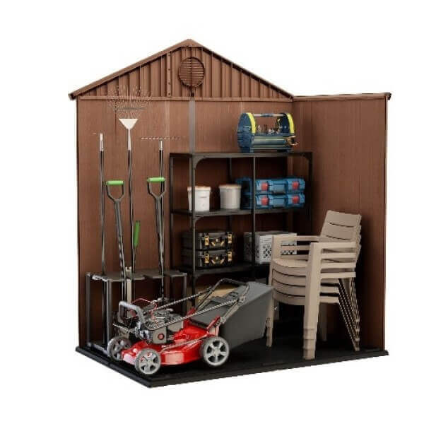 Градински навес барака Keter Darwin, кафяв, 221 x 121 x 190 см Градински навес барака Keter Darwin, кафяв, 221 x 121 x 190 см