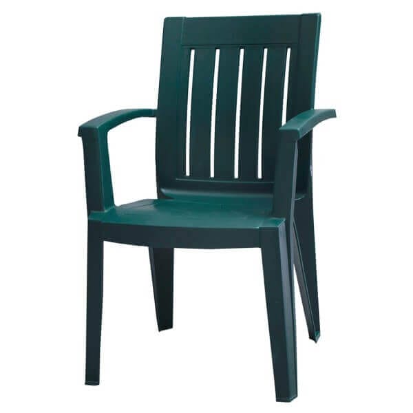 Градински стол Cometa GF175 зелен, лек PVC стол за градина на открито, удобен и здрав Градински стол Cometa GF175 зелен, лек PVC стол за градина на открито, удобен и здрав