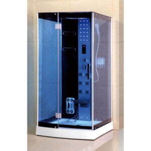 Хидромасажна душ кабина Cascada 2616 с масажори, контролен панел, вентилация и осветление, квадратна.