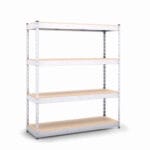 Метален стелаж с 4 рафта Profi, до 300 кг на рафт, 168х160х60 см