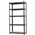 Метален стелаж с 5 рафта Profi Black, до 175 кг на рафт, 180x150x45 см