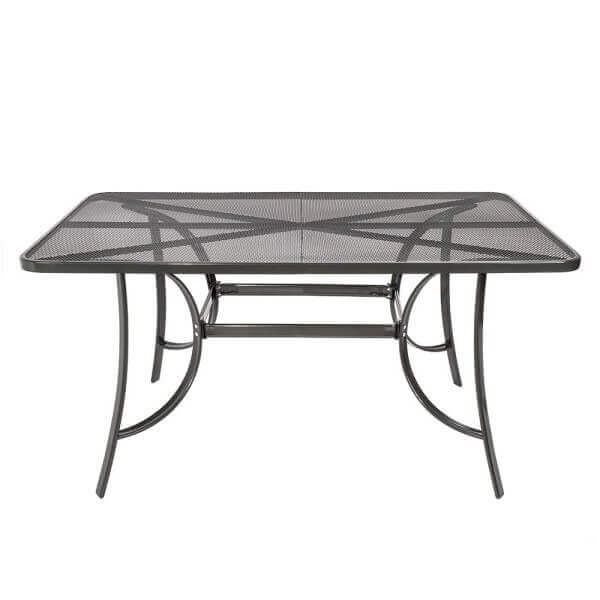 Метална градинска маса My Garden TLM65-T, мрежеста, тъмно сива, 152x96x71.5 см Метална градинска маса My Garden TLM65-T, мрежеста, тъмно сива, 152x96x71.5 см