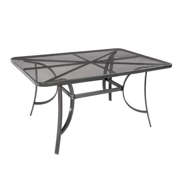 Метална градинска маса My Garden TLM65-T, мрежеста, тъмно сива, 152x96x71.5 см Метална градинска маса My Garden TLM65-T, мрежеста, тъмно сива, 152x96x71.5 см