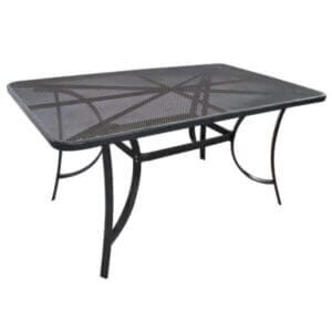 Метална градинска маса My Garden TLM65-T, мрежеста метална маса тъмно сива за градина