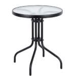 Метална маса My Garden SC-070 с PVC темперирано стъкло Ø 70 см