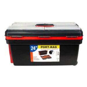 Мобилен куфар за инструменти 24" с колела, голям капацитет 60x34x32 см за лесен пренос