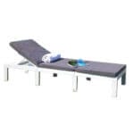 Модулен PVC шезлонг Ipae-progarden HAI12CBI, бял, 65x195x78 см