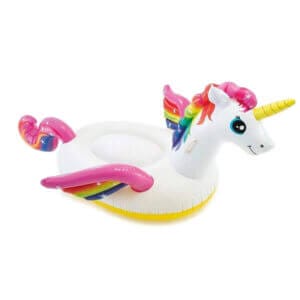 Надуваем еднорог Intex 57561 на плажа, голям надуваем дюшек еднорог за вода, цветен и здрав