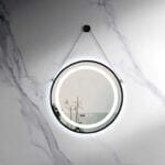 Огледало с часовник и осветление LED600 / 60см