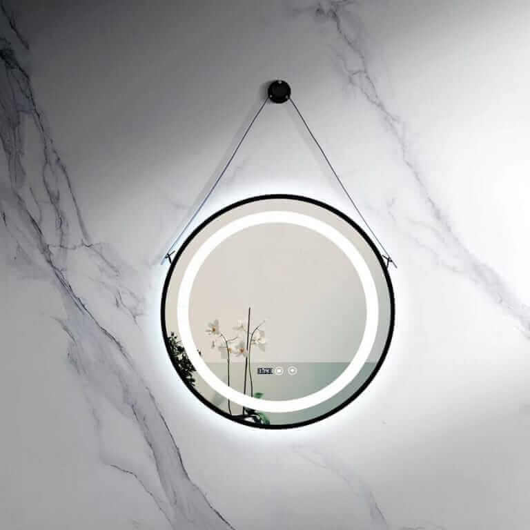 Огледало с часовник и осветление LED600 / 60см Огледало с часовник и осветление LED600 / 60см