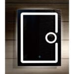 Огледало с осветление LED и часовник Makena 103