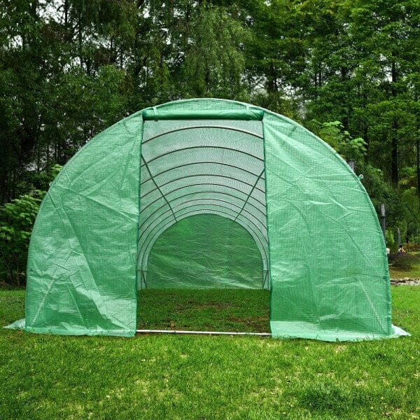 Оранжерия 1000x300x200 см My Garden зелена с 2 врати и 20 прозореца, UV защита Оранжерия 1000x300x200 см My Garden зелена с 2 врати и 20 прозореца, UV защита