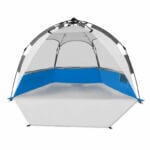 Плажна тента за 4 души тъмносиня 218/125х123х124/104см