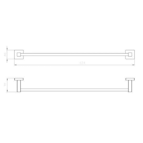 Поставка за хавлии Makena Square черен мат Поставка за хавлии Makena Square черен мат