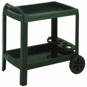 PVC количка за напитки Ipae-progarden Astro зелена количка с колела за лесно пренасяне и организация