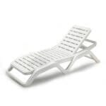 ПВЦ шезлонг Scirocco Bianco SCR023BI бял 4-позиционен 71.4x187x88 см