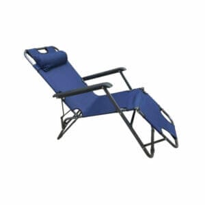 Сгъваем къмпинг стол с възглавница T4001 син