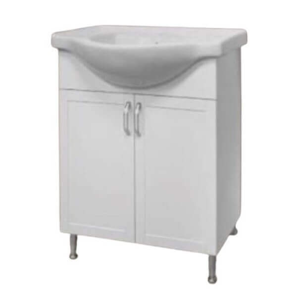 Шкаф за баня с мивка Makena Атила, бял 70 см, стилен долен шкаф с порцеланова мивка и плавно затваряне. Шкаф за баня с мивка Makena Атила, бял 70 см, стилен долен шкаф с порцеланова мивка и плавно затваряне.